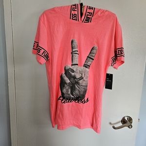 FLAWLESS Neon Pink hoodie Short Sleeve t-shirt